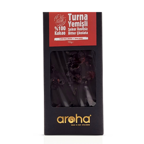 Aroha eker lavesiz Turna Yemili Bitter ikolata - %100 Bitter