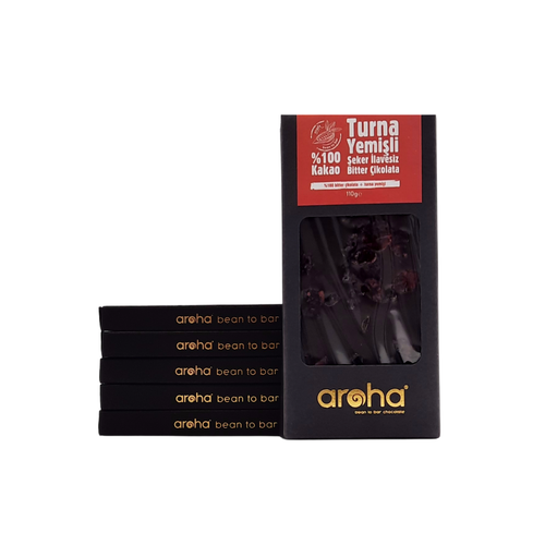 Aroha eker lavesiz Turna Yemili Bitter ikolata - %100 Bitter, 6 Adet