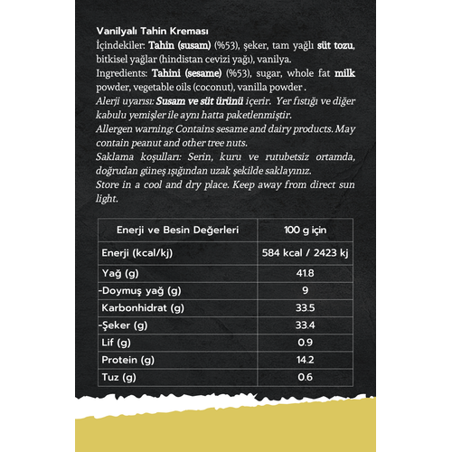 Vanilyal Tahin Kremas 220 gr