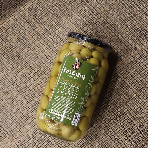 Yeil Domat Tipi izme Zeytin 600g- Doal Fermante