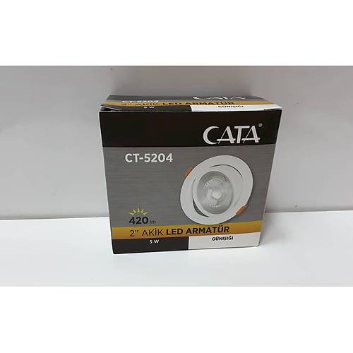 Cata CT-5204 Sıva Altı Led Spot Armatür 5W Gün Işığı 3200K