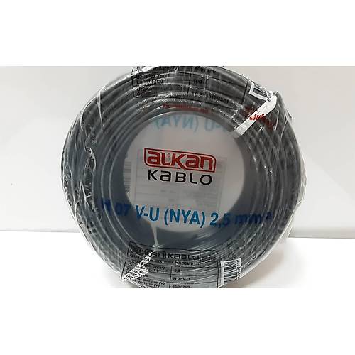 Alkan 2.5 mm NYA Kablo 1 mt. Siyah