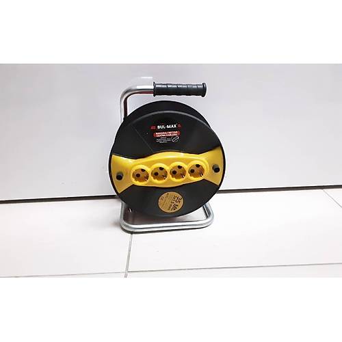 Bul-Max 7002 Nolu 3 x 1,5 mm Makaral Seyyar Uzatma Kablosu 35 mt.