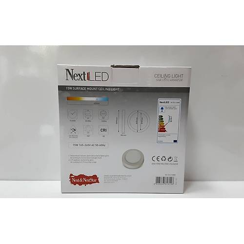 Nextled Sva st Yuvarlak Armatr 15W Beyaz 6500K
