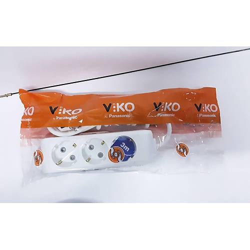 Viko Multi-let 90113303 Toprakl 3 mt. 3'l Priz Beyaz
