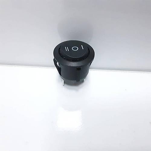 Iksz Mini 0-1-2 Yuvarlak Ama Kapama Anahtar Siyah
