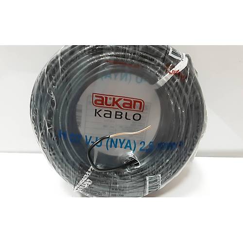 Alkan 2.5 mm NYA Kablo 1 mt. Siyah