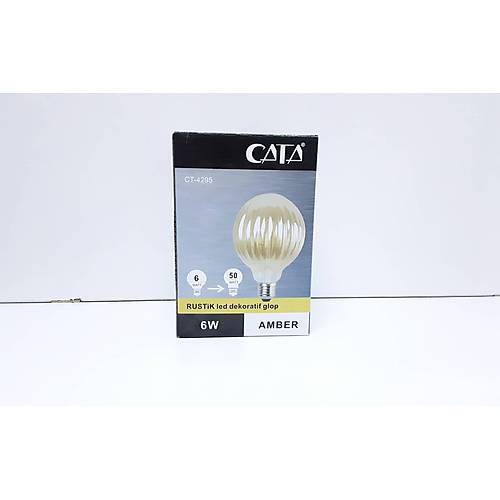 Cata 6W E27 Duy Rustik Led Dekoratif Glop Ampul Amber I