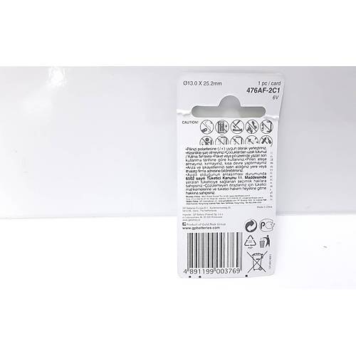 GP High Voltage 476A 6V Pil