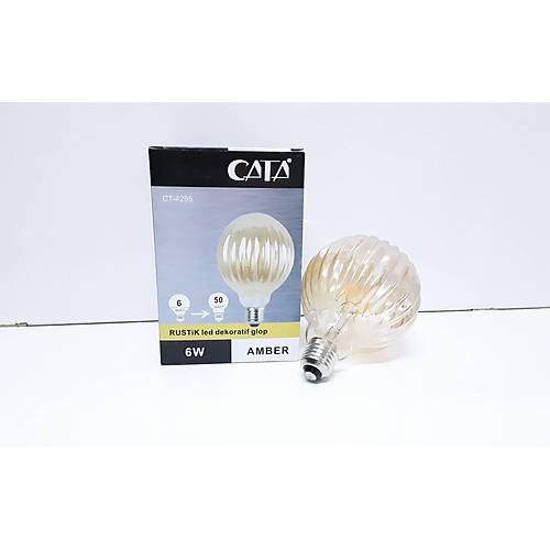 Cata 6W E27 Duy Rustik Led Dekoratif Glop Ampul Amber I