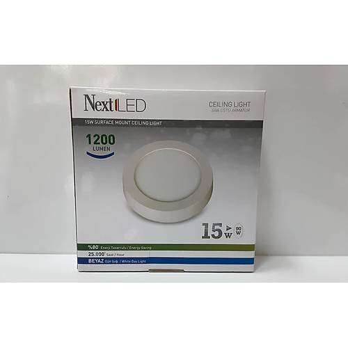 Nextled Sva st Yuvarlak Armatr 15W Beyaz 6500K