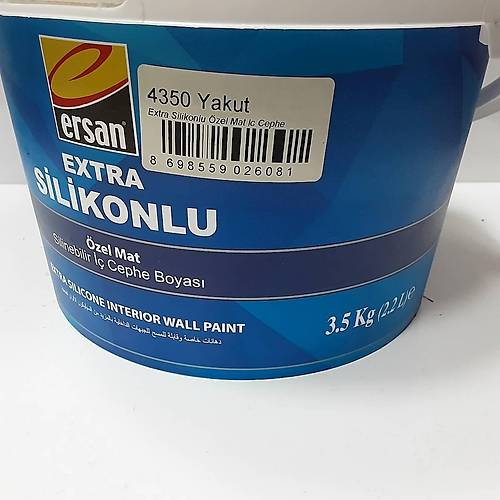 Ersan Extra Silikonlu zel Mat Silinebilir  Cephe Boyas 3.5 Kg. 4350 Yakut