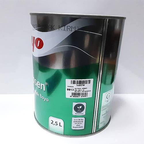 Dyosen Sentetik Parlak Boya 2.5 L. 0013 Bayrak Krmz