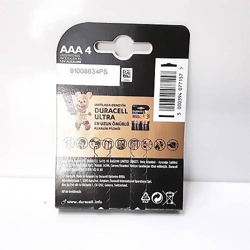 Duracell LR03/MN2400 1.5V Alkaline 4'l nce Kalem Pil