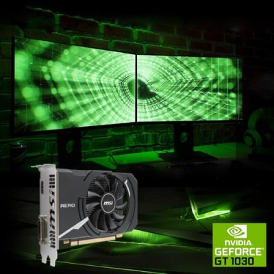 MSI GeForce GT 1030 Aero ITX 2G OC 2GB GDDR5 64Bit DX12 Gaming Ekran Kartı Gamemar da