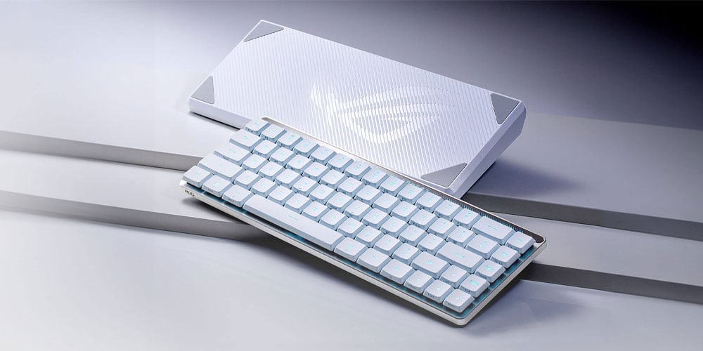 ASUS ROG Falchion RX Low Profile Red Switch RGB Kablosuz T�rk�e Mekanik Beyaz Gaming Klavye