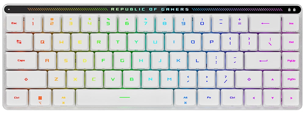 ASUS ROG Falchion RX Low Profile Red Switch RGB Kablosuz T�rk�e Mekanik Beyaz Gaming Klavye