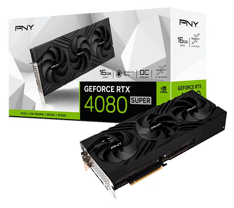 PNY RTX 4080 Super Verto 16GB  VCG4080S16TFXPB1-O OverClocked GDDR6X 256Bit Ekran Kartı