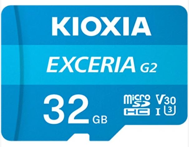 Kioxia Exceria G2 32GB Micro Sdhc G2 4K 100MB/s LMEX2L032GG2 SD Adaptörlü Hafıza Kartı