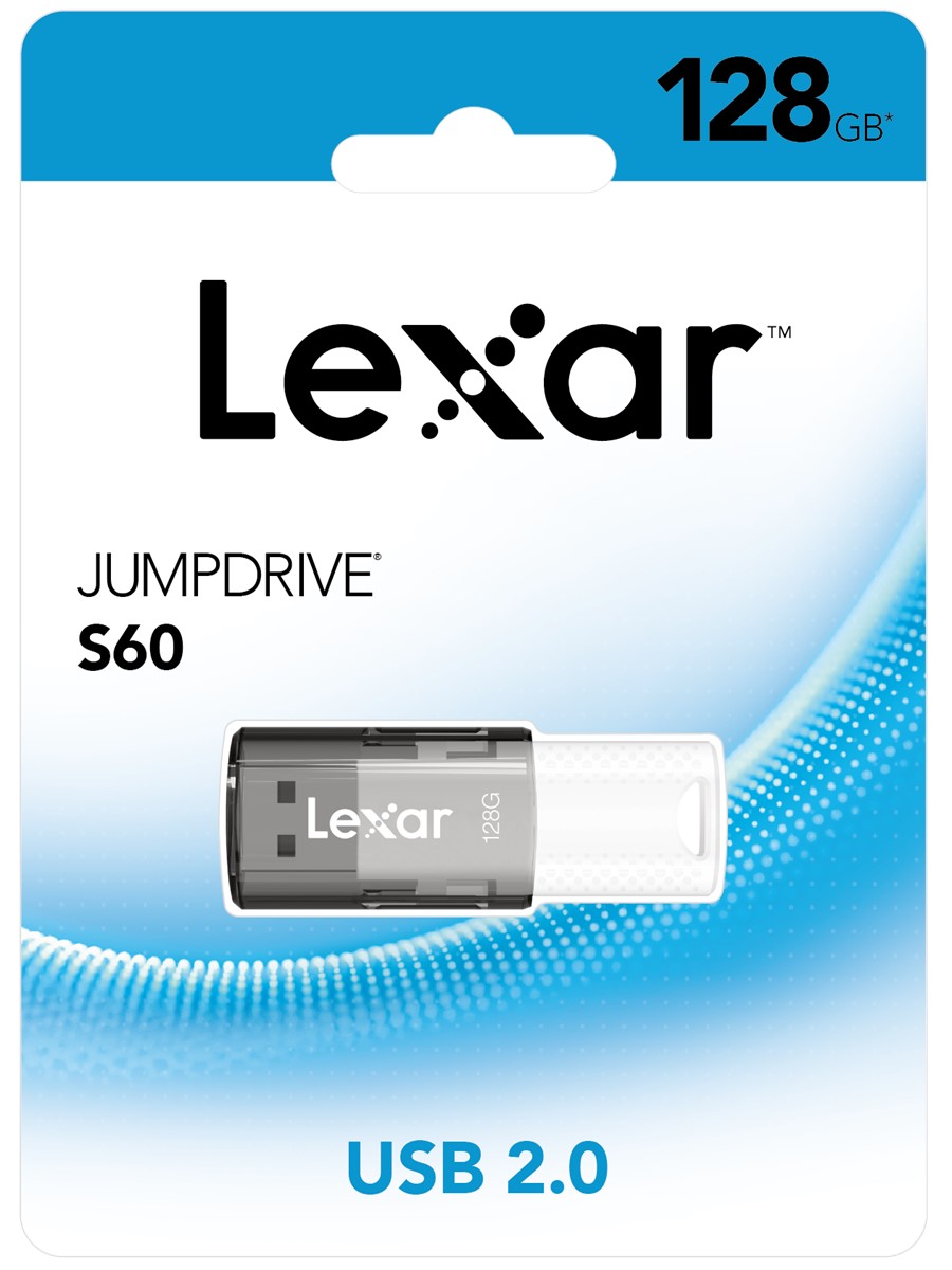 Lexar128GB LJDS060128G-BNBNGUSB JUMPDRIVE S60 USB 2.0 Flash Drive