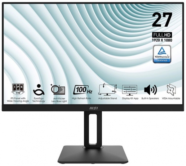 MSI 27 Pro MP271AP Full HD 16:9 Flat IPS 100Hz 1ms Adaptive-Sync Monitör
