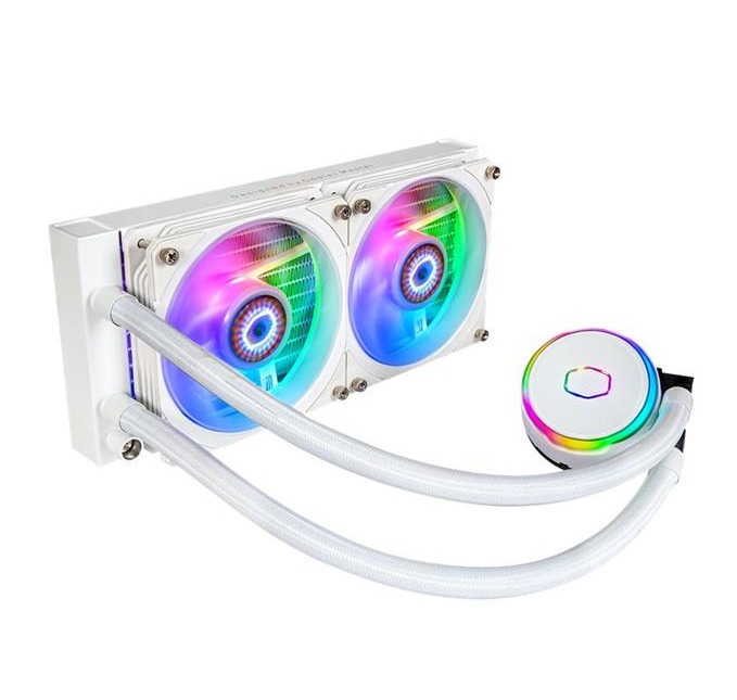 CM MasterLiquid PL240 Beyaz Flux ARGB Led Fanlı İşlemci Sıvı Soğutma Kiti