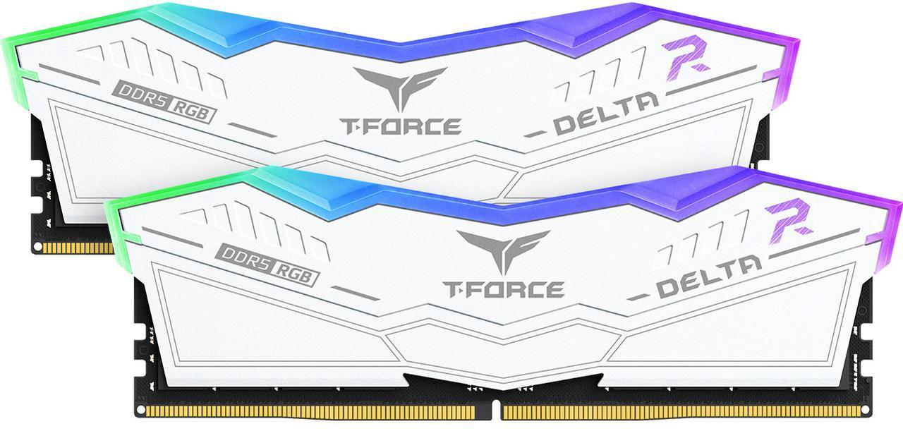 Team T-Force DELTA RGB Beyaz 32GB (2x16GB) 5600MHz DDR5 CL38 Gaming Ram (FF4D532G5600HC38GDC01)