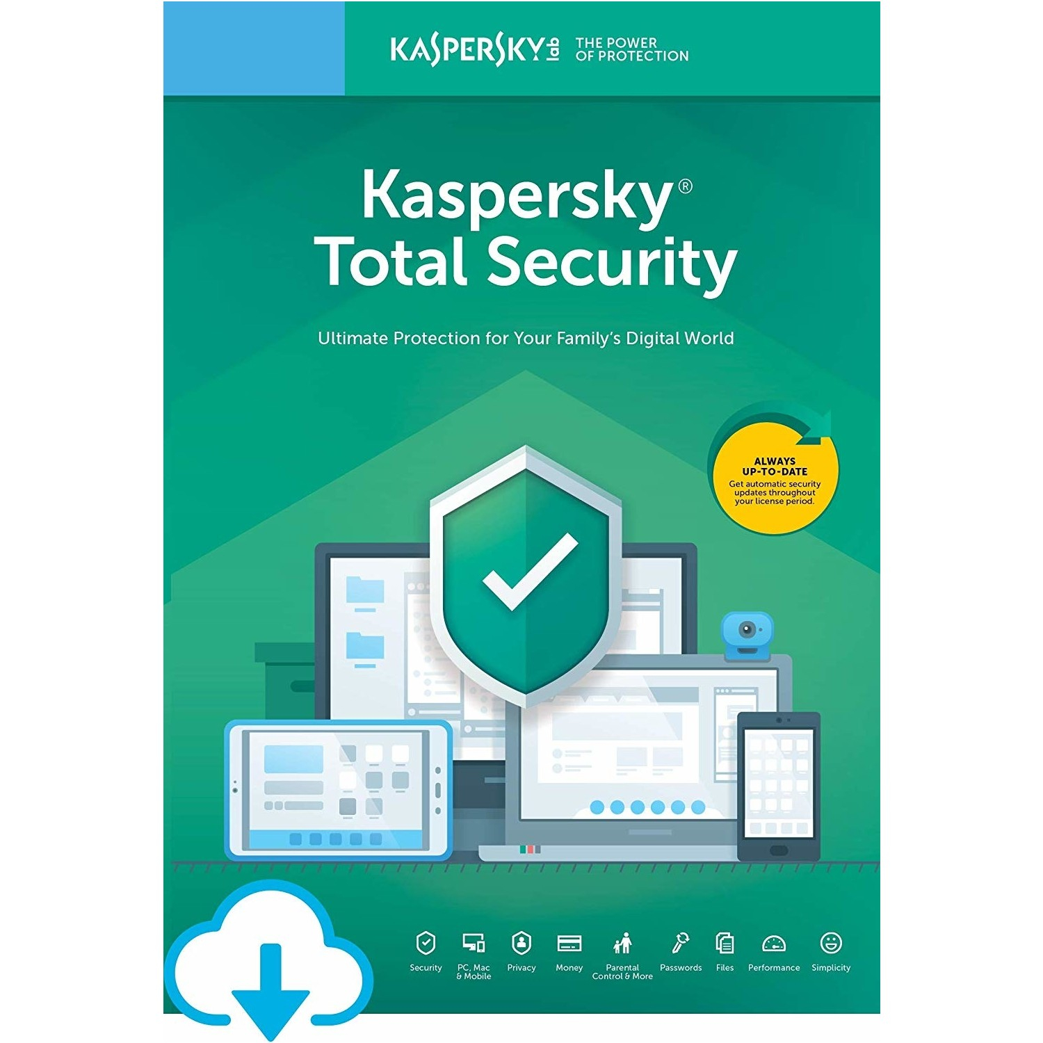 Kaspersky TOTAL SECURITY 1 Kullanıcı 1 YIL Kutulu Ürün