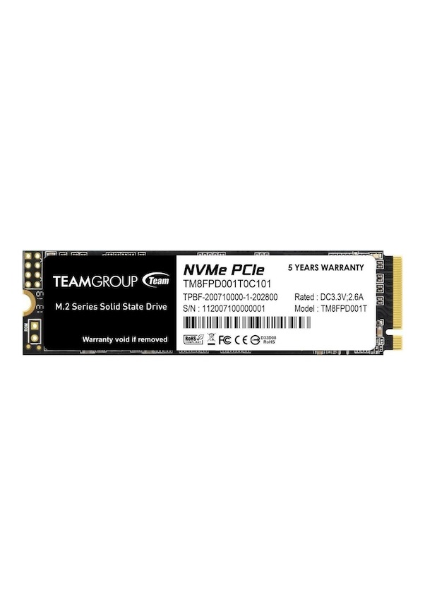 Team MP33Q Pro 1TB 2900/1850MB/s NVMe PCIe Gen3x4 M.2 SSD