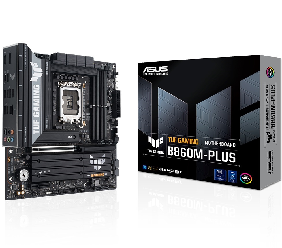 Asus Tuf Gaming B860M Plus Intel B860 LGA1851 DDR5 8800 Aura RGB  mATX  Anakart