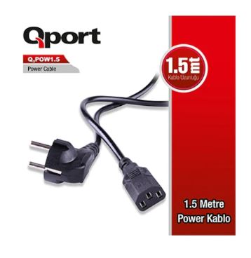 Qport Q-POW1_5 1.5 m Güç Kablosu