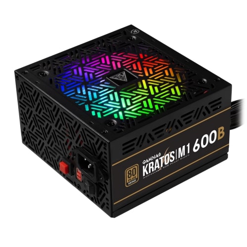 GAMDIAS KRATOS M1-600B, 600W, 80+ Bronze,  RGB, GAMING, ATX, Power Supply (PSU)