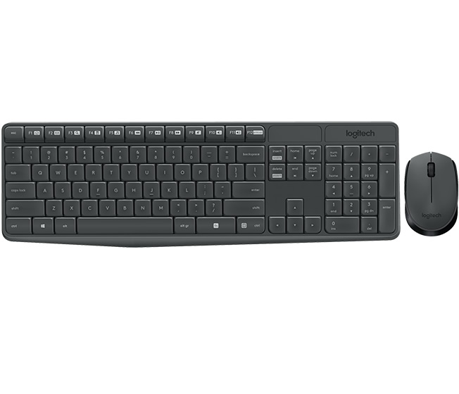 Logitech MK235 Kablosuz Klavye & Mouse Seti-Gri 920-007925