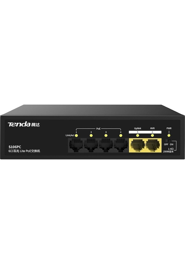 Tenda S106PC 6 Port 10/100 Mbps PoE Switch