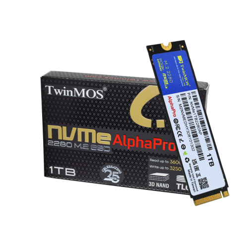 TwinMOS NVMe1TB2280AP, AlphaPro, 1TB 3600-3250Mb/s M.2 PCIe  NVMe, Gen3, SSD