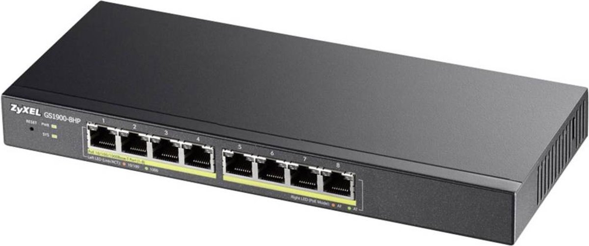 Zyxel GS1900-8 V2 8 PORT 8x10/100/1000 Web Yönetilebilir Switch