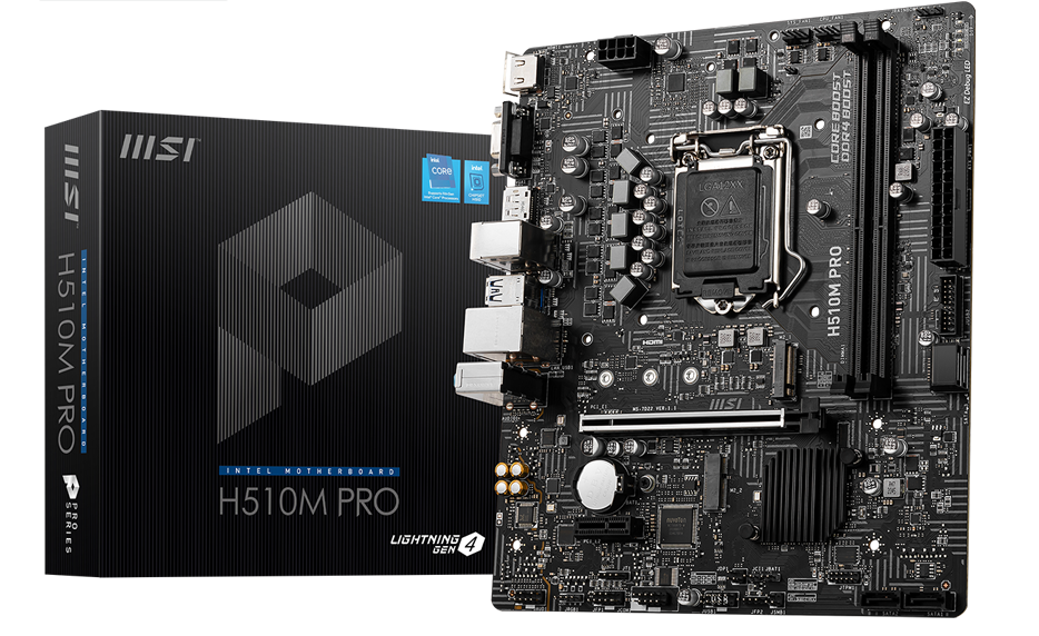 Msı H510M Pro 3200MHz(OC) HDMI M.2 DP mATX 1200p Anakart