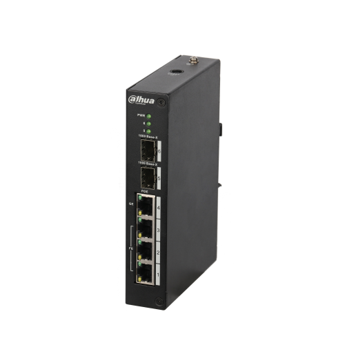 DAHUA PFS3206-4P-96 4 Port 3FE PoE+1GE Hi-PoE 2xSFP Endüstriyel Yönetilemez Switch
