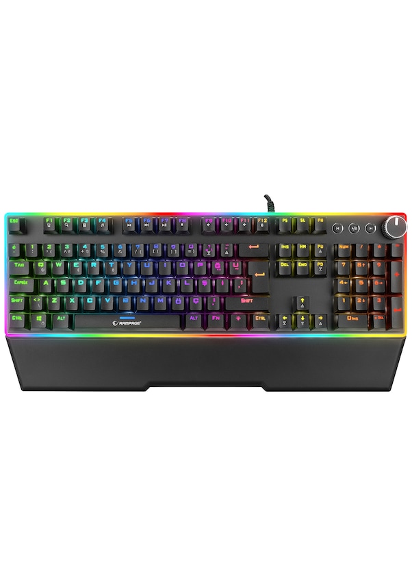 Rampage RMK-X2 MIRACLE Siyah USB Full RGB Aydınlatmalı Multimedia Q Red Switch Gaming Oyuncu Mekanik Klavye