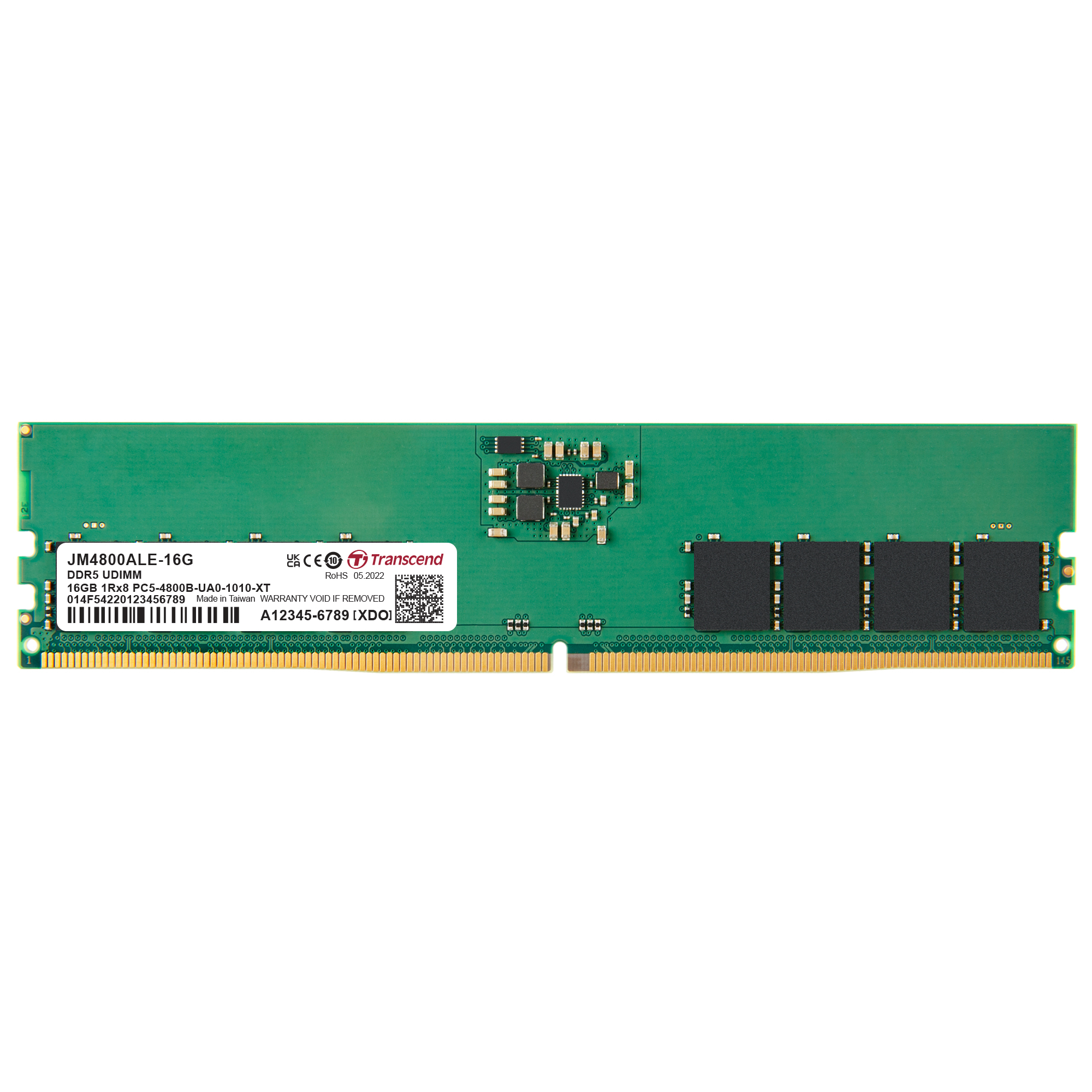 Transcend 16 GB (1x16GB) 4800Mhz UDIMM DDR5 CL40 (JM4800ALE-16G) Ram