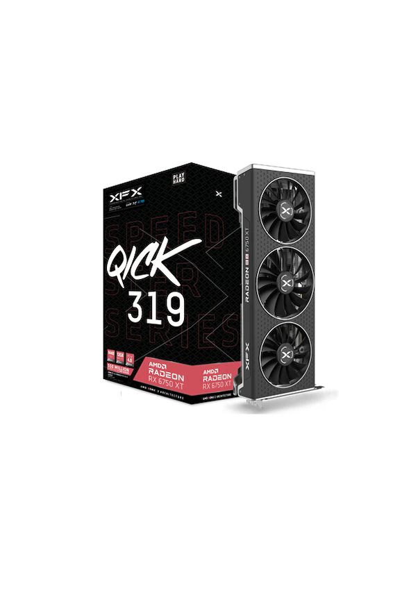 XFX Speedster QICK 319 RX 6750 XT 12GB GDDR6 192Bit Ekran Kartı (RX-675XYJFDP)