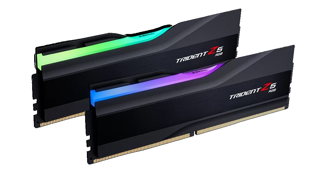 GSkill Trident Z5 RGB Siyah DDR5-6800Mhz CL34 48GB (2x24GB) DUAL (34-46-46-108) 1.35V Ram