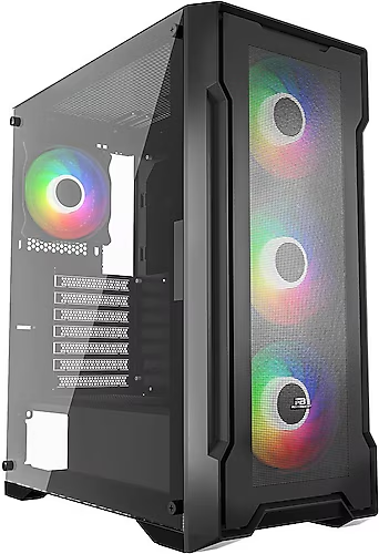PowerBoost PB-PS6849B 650w 80+ Bronze USB 3.0 Mesh 4x12cm Rainbow Fanlı Mid-T ATX Gaming Siyah Kasa