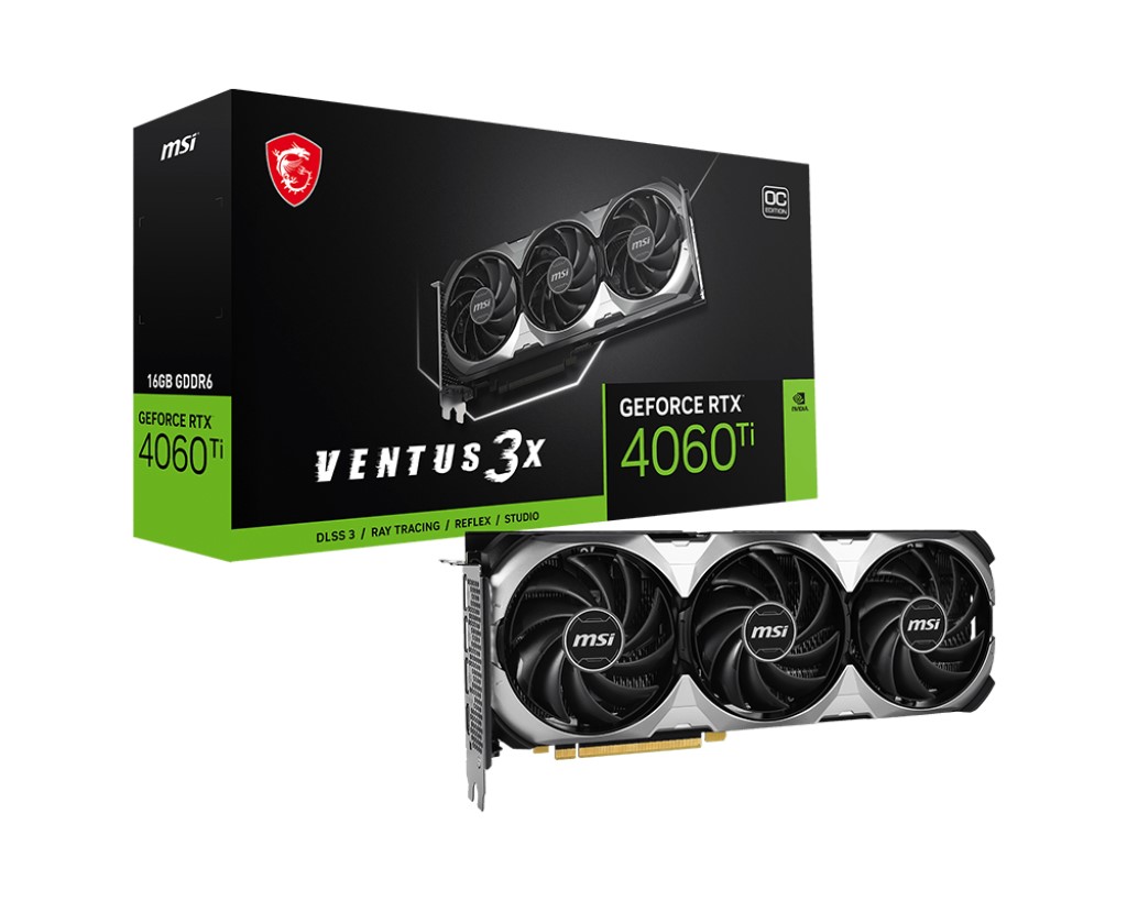MSI RTX 4060 TI Ventus 3X 16G OC 128 Bit GDDR6 16 GB Ekran Kartı