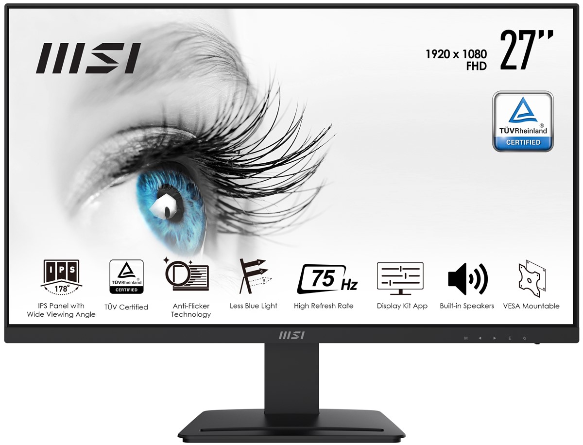 MSI Pro MP273 27" 75Hz 5ms Full HD FreeSync IPS Monitör