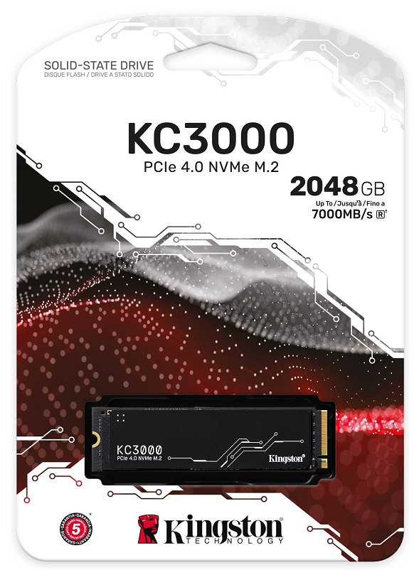 Kingston KC3000 2TB M.2 SKC3000D/2048G  NVMe PCIe 4.0 7000/7000MB/s SSD