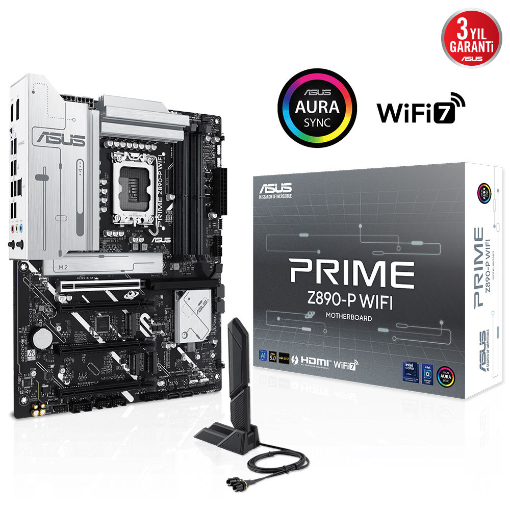 Asus Prime Z890-P Wi-Fi Intel LGA1851 DDR5  7600MHz ATX Anakart