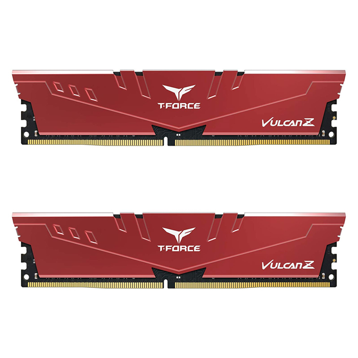 Team T-Force Vulcan Z Red 32GB DDR4 (2x16GB) 3200MHz CL16 (TLZRD432G3200HC16FDC01) Gaming Ram
