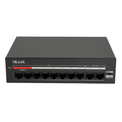 Hılook NS-0110MP-60 8 Port Megabit PoE 60W 2 Port Megabit Uplink Yönetilemez Masaüstü Switch