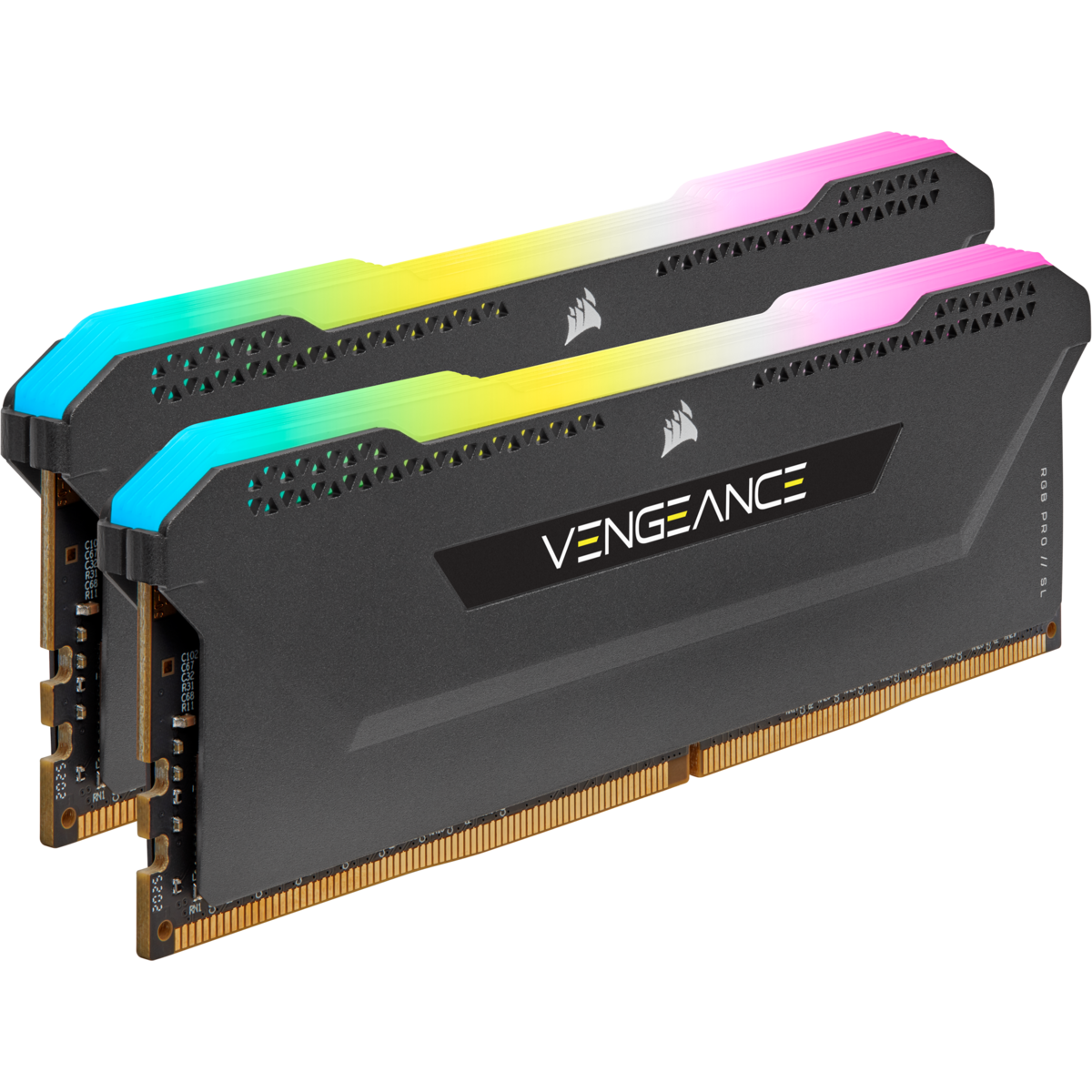 Corsair Vengeance 32GB (2x16GB) DDR4 3600MHz CL18  RGB Pro SL BlackCMH32GX4M2D3600C18 RAM